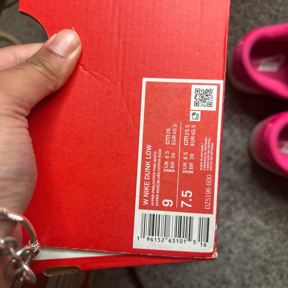 Nike Pink and White Sneakers